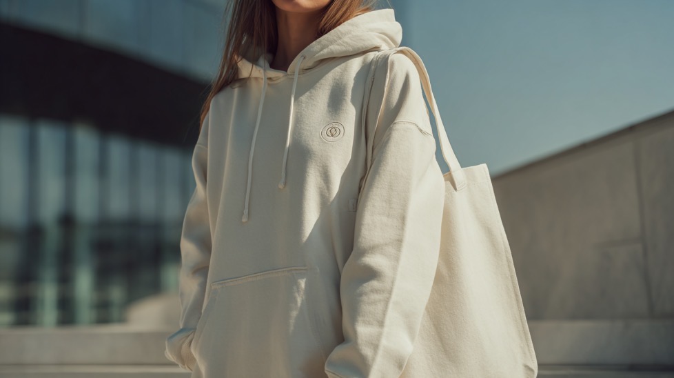 パーカーを着た女性