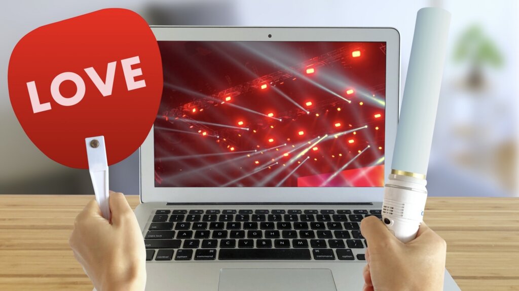 うちわとペンライト